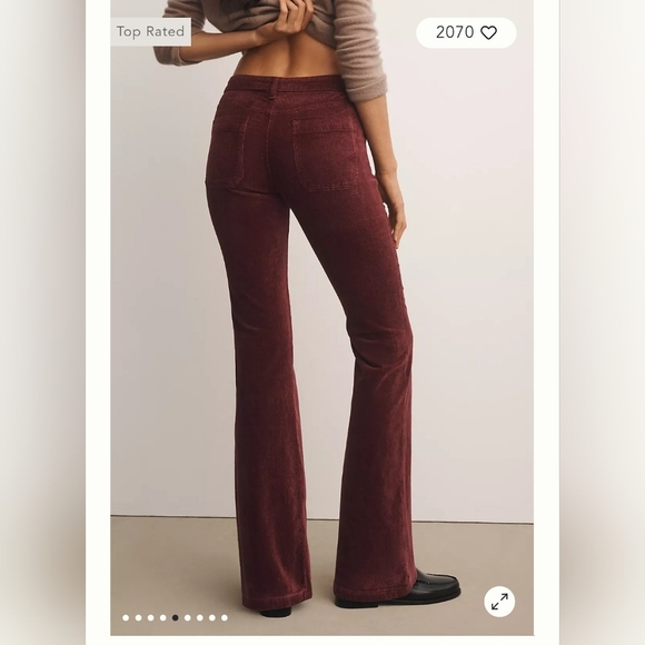 Pilcro and the Letterpress Purple Boot Cut Corduroy Pants - Picture 2 of 10